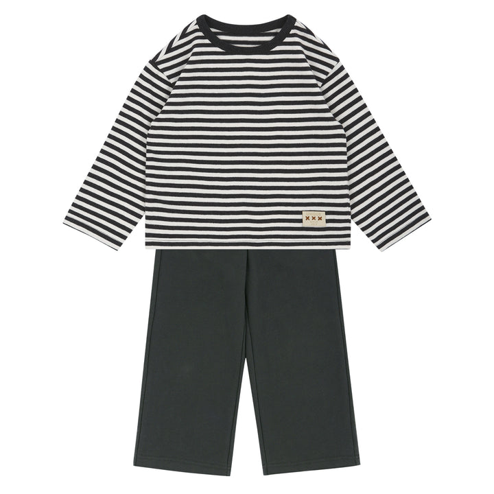 Striped Long Sleeve T-Shirt & Pants Lounge Set-Top & Pant Set - Kids-ToTo Heros-ToTo Heros Premium Children's Clothing