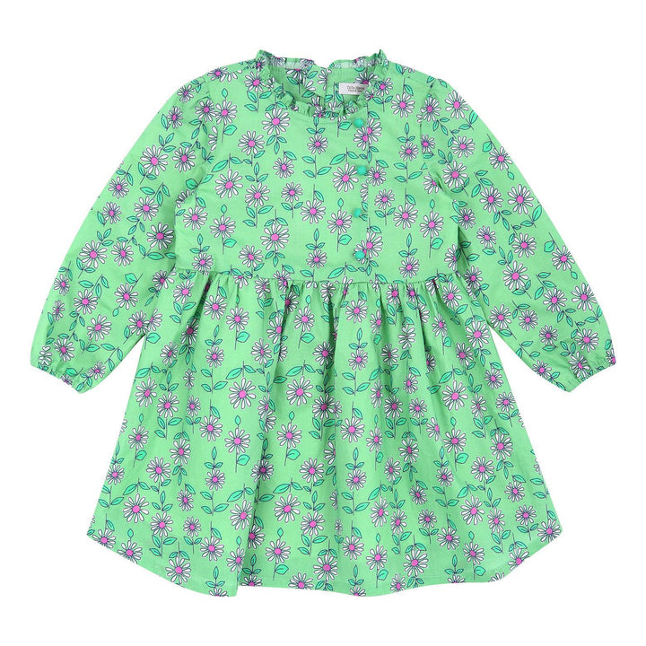 Tiana Shirred Neck Floral Print Dress-Dress - Kids-ToTo Heros-ToTo Heros Premium Children's Clothing