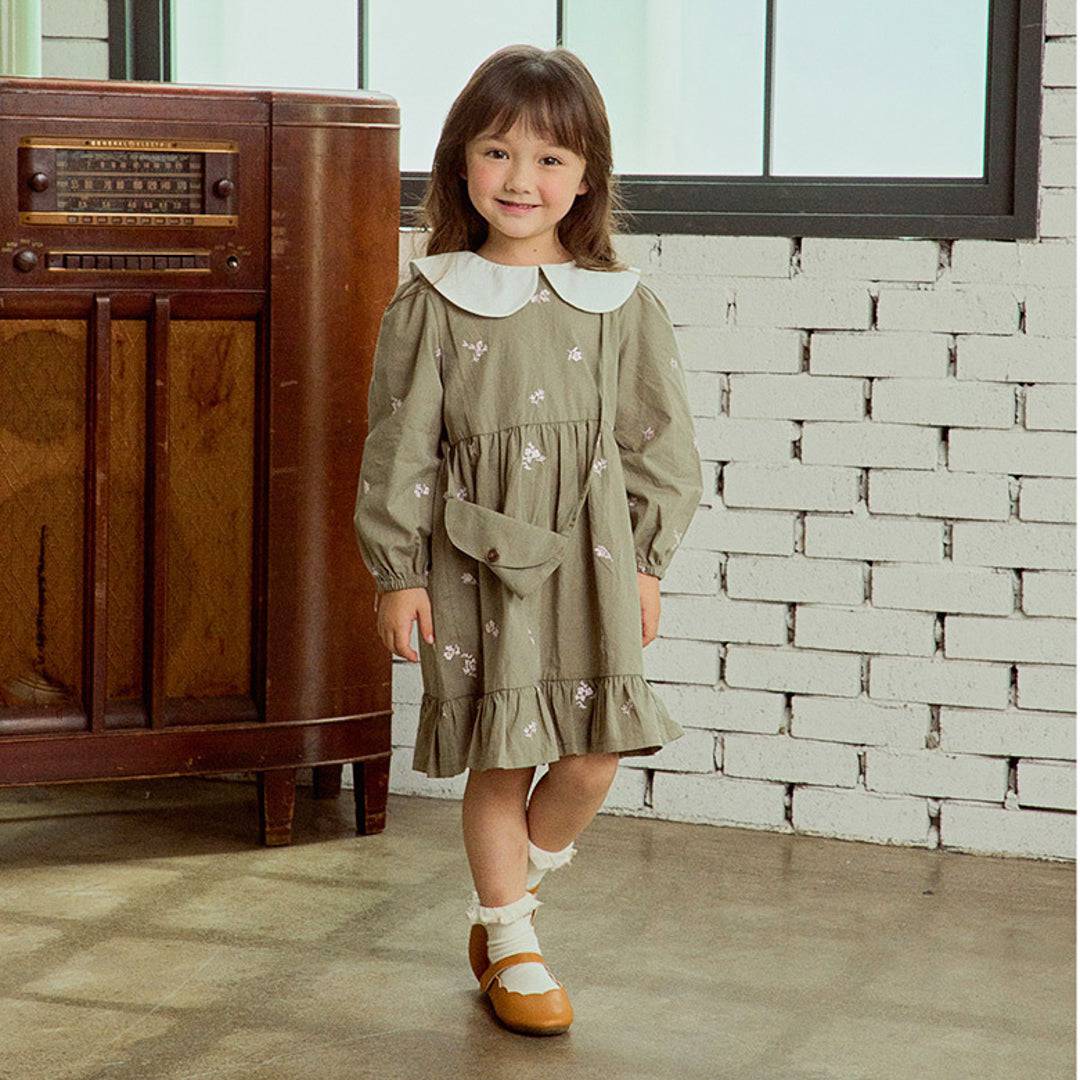 Jenny Round Collar Dress with Mini Bag - ToTo Heros l Premium Children's Clothing