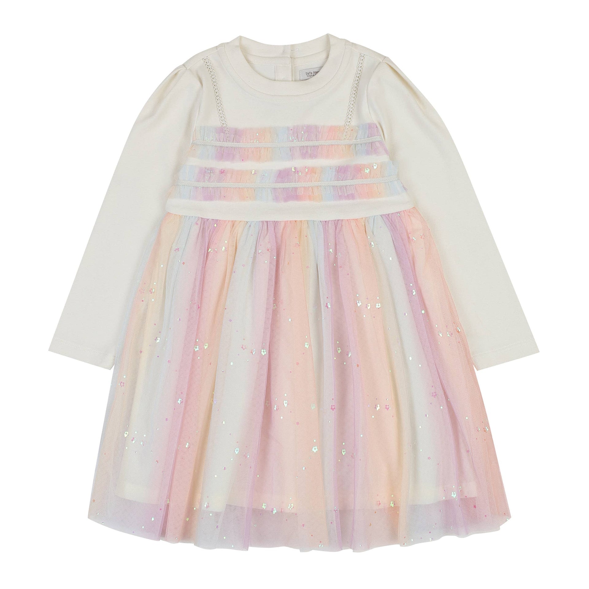 Multi Color Mesh Overlay Tutu Dress - ToTo Heros l Premium Children's Clothing