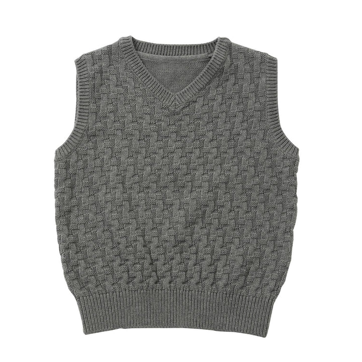 Charles Textured Knit Vest - ToTo Heros l Premium Children's Clothing