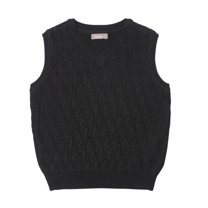 Charles Textured Knit Vest - ToTo Heros l Premium Children's Clothing