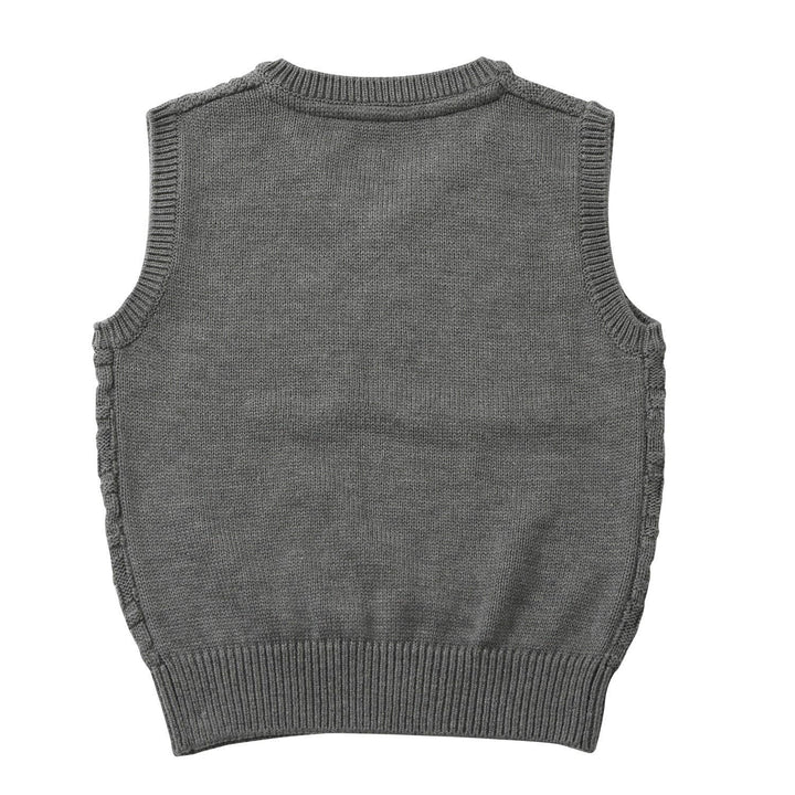 Charles Textured Knit Vest - ToTo Heros l Premium Children's Clothing