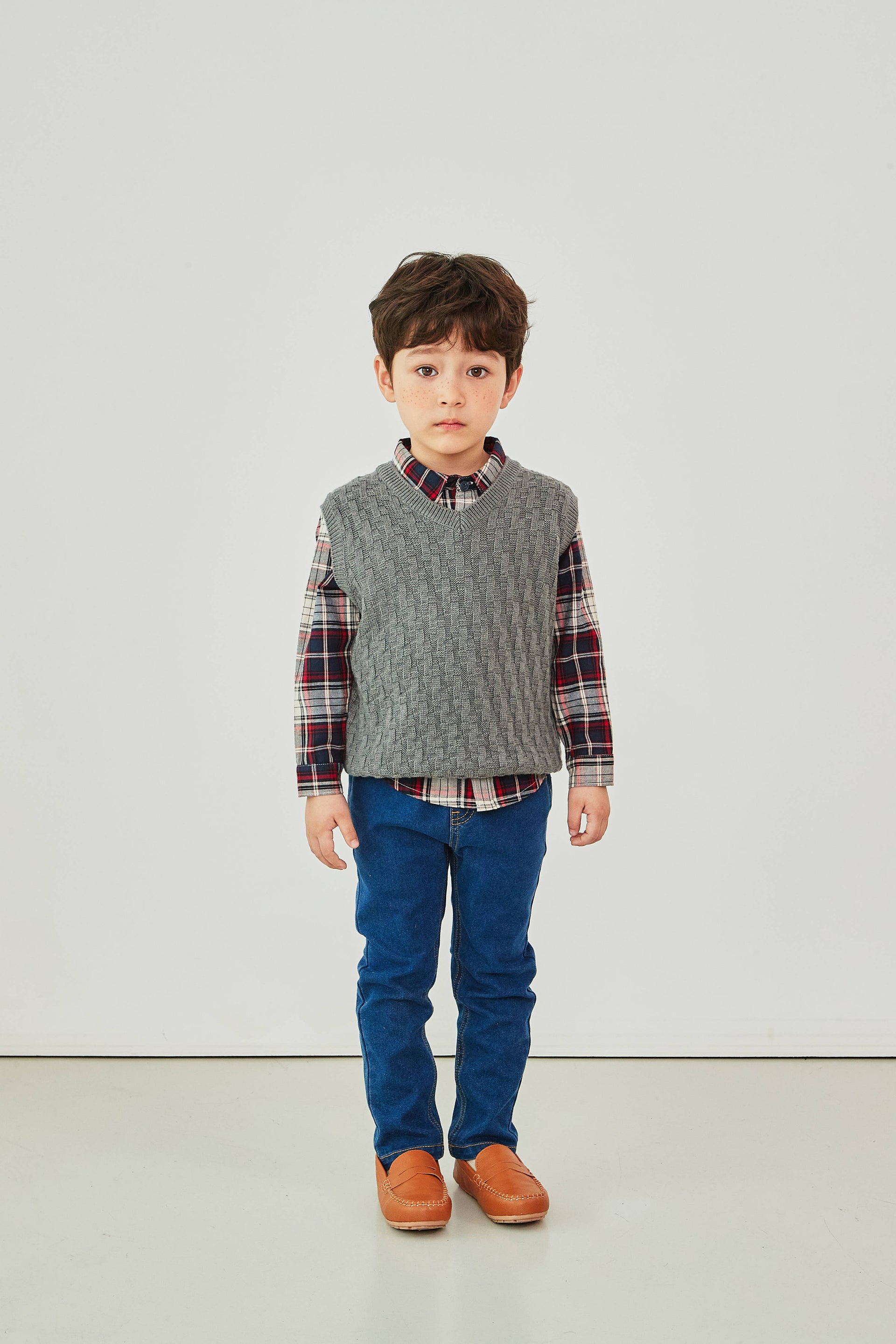 Charles Textured Knit Vest - ToTo Heros l Premium Children's Clothing