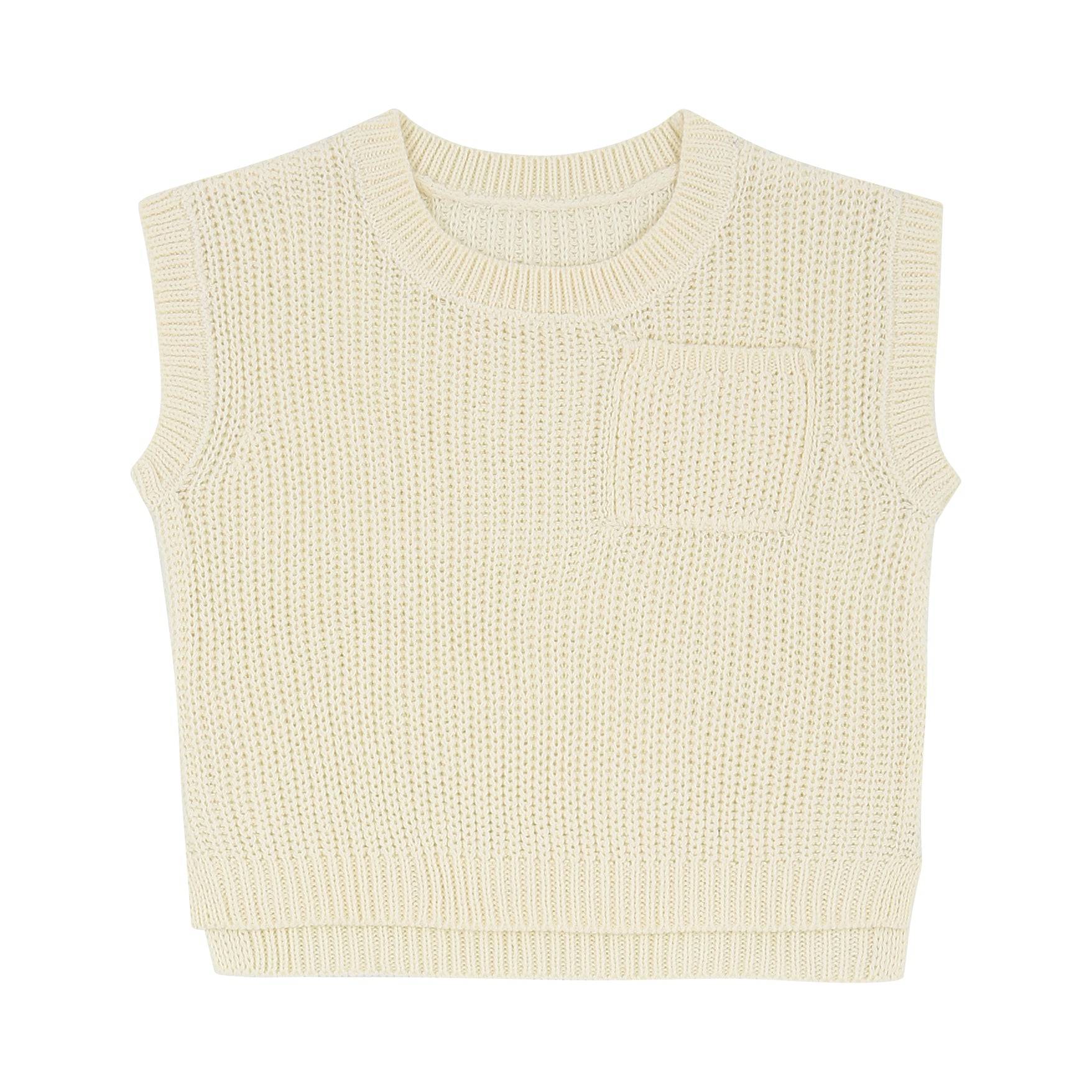 Jenny Solid Knit Vest - ToTo Heros l Premium Children's Clothing