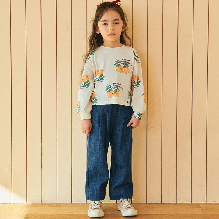 Vicky Straight Wide Leg Denim Pants-Pants - Kids-ToTo Heros-ToTo Heros Premium Children's Clothing