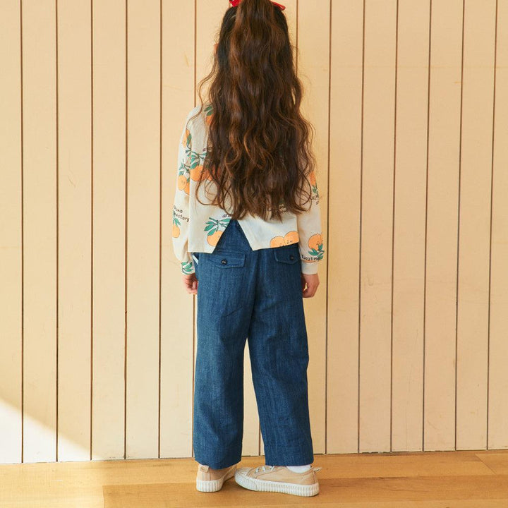 Vicky Straight Wide Leg Denim Pants-Pants - Kids-ToTo Heros-ToTo Heros Premium Children's Clothing